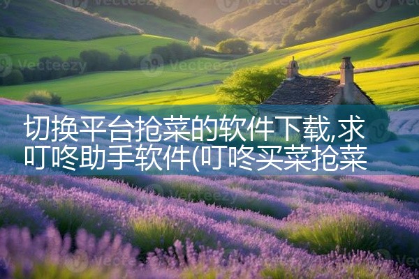 切换平台抢菜的软件下载
